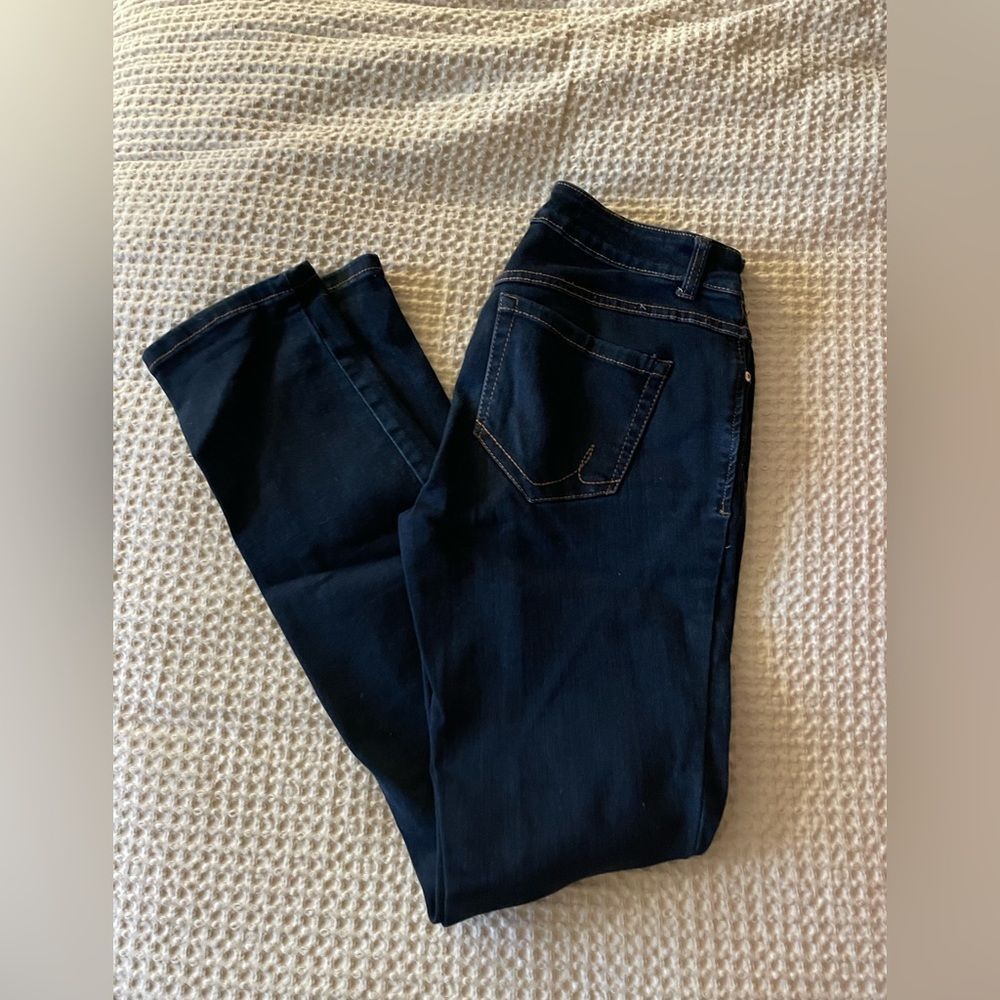 INC Skinny leg dark wash blue jeans stretchy